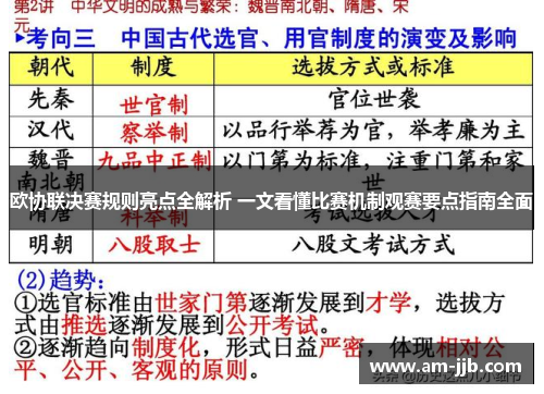 欧协联决赛规则亮点全解析 一文看懂比赛机制观赛要点指南全面 欧协联决赛规则亮点全解析 一文看懂比赛机制观赛要点指南全面